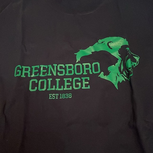 College Corner Greensboro College Short Sleeve Large Black Tee NEW - Picture 1 of 2